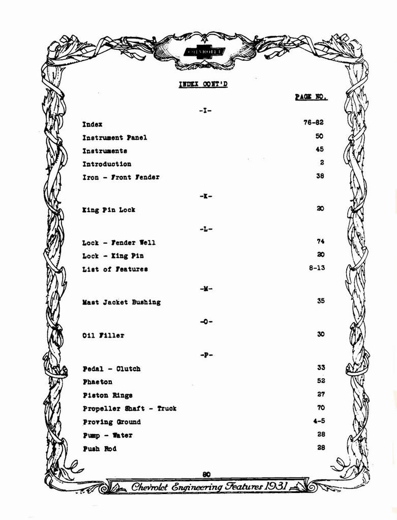 1931 Chevrolet Engineering Features Page 13